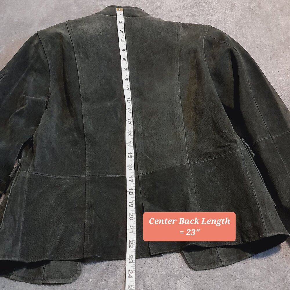 Western Suede Green Jacket Rodeo Rustic By H&G Size S/P - Picture 10 of 16